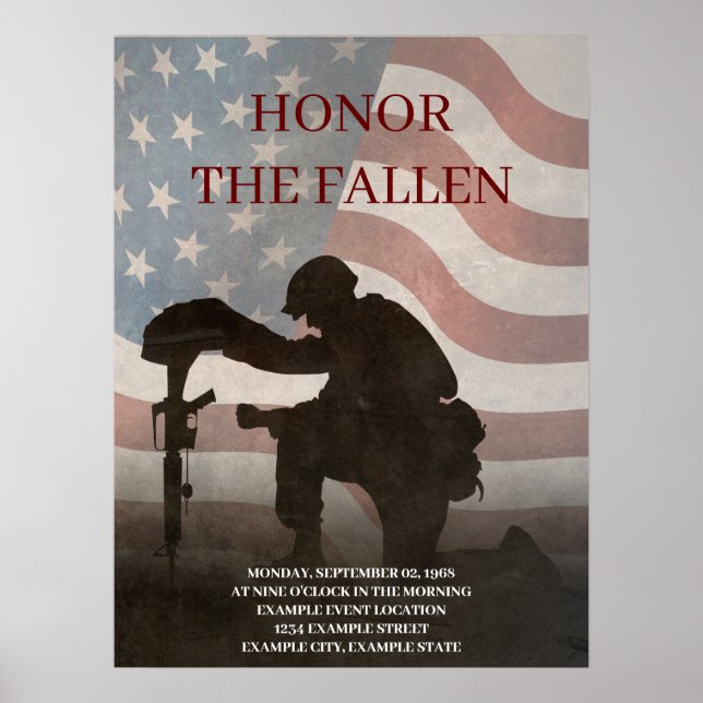 Honor The Fallen Poster (Front)