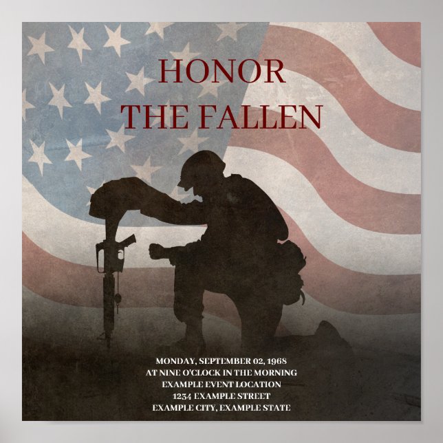 Honor The Fallen Poster (Front)