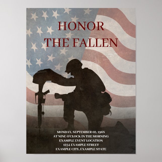 Honor The Fallen Poster (Front)