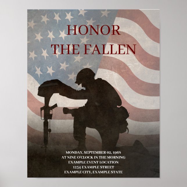 Honor The Fallen Poster (Front)
