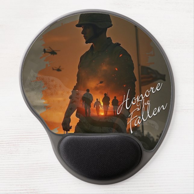 Honor the Fallen – Remember Their Sacrifice Gel Mouse Pad (Front)