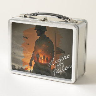 Honor the Fallen – Remember Their Sacrifice Metal Lunch Box