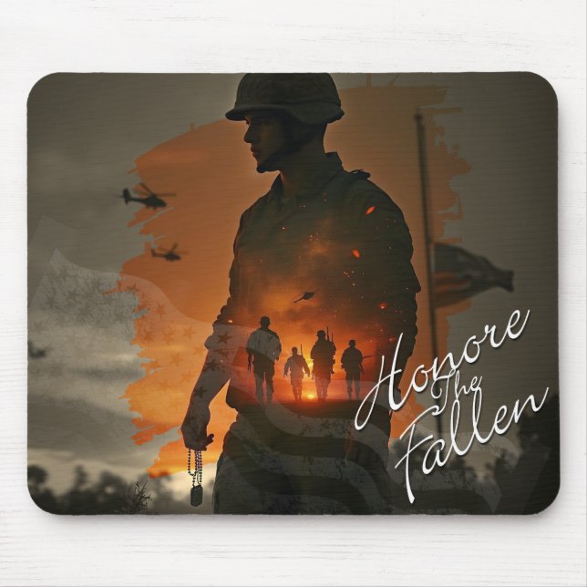 Honor the Fallen – Remember Their Sacrifice Mouse Pad (Front)