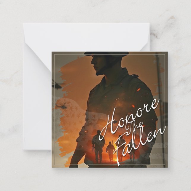 Honor the Fallen – Remember Their Sacrifice Note Card (Front)