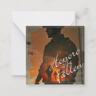 Honor the Fallen – Remember Their Sacrifice Note Card
