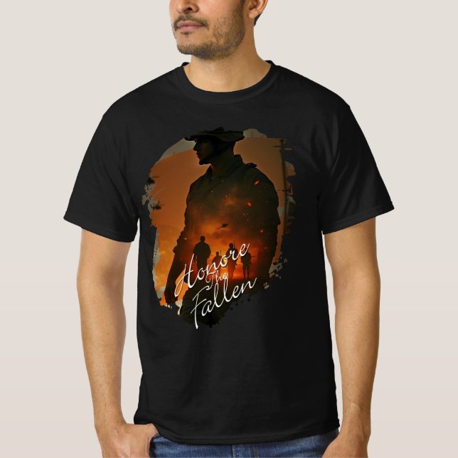 Honor the Fallen – Remember Their Sacrifice T-Shirt (Front)
