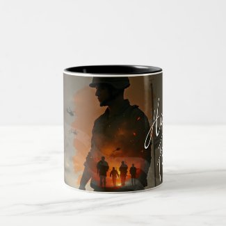 Honor the Fallen – Remember Their Sacrifice Two-Tone Coffee Mug