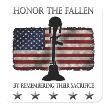 Honor The Fallen Square Sticker Honor The Fallen Square Sticker