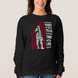 Honor The Fallen Thank The Living Memorial Day Vet Sweatshirt