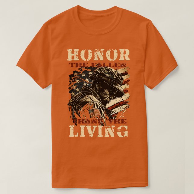 Honor The Fallen Thank The Living T-Shirt (Design Front)