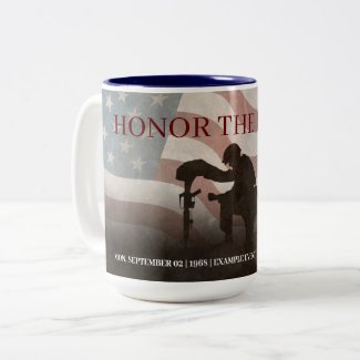 Honor The Fallen Two-Tone Coffee Mug