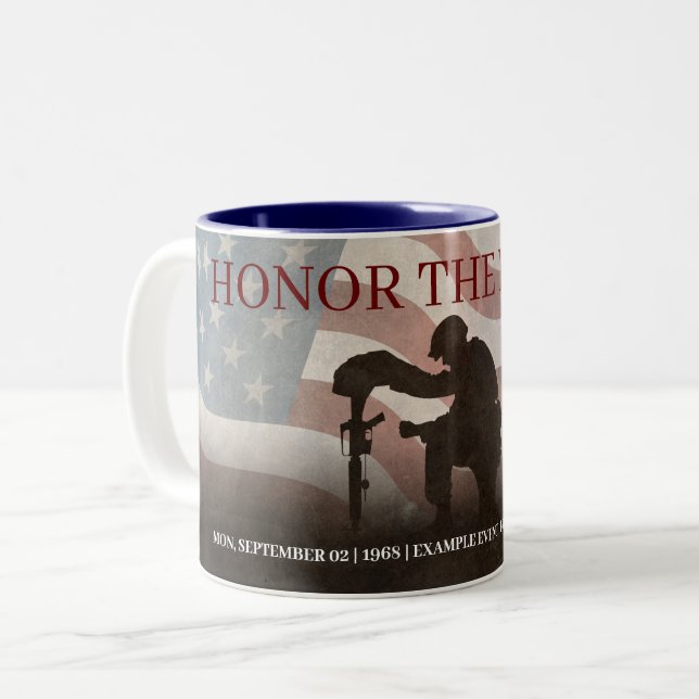 Honor The Fallen Two-Tone Coffee Mug (Front Left)
