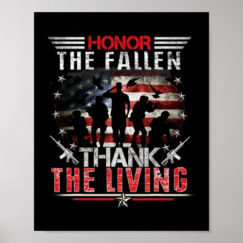 Honor the Fallen Veteran Themed Military Support M Poster