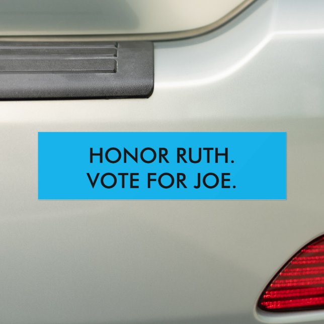 Honor the life of Ruth Bader Ginsburg. Bumper Sticker (On Car)