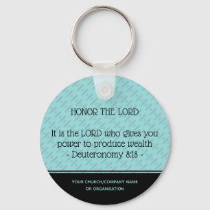 HONOR THE LORD Church Business Personalized Keychain