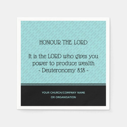 HONOR THE LORD Church Business Personalized Paper Napkins