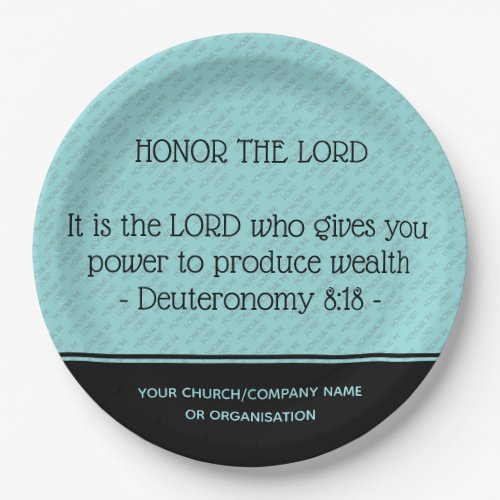 HONOR THE LORD Church Business Personalized Paper Plates