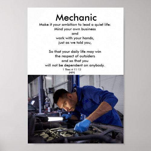 Honor the trades_MECHANIC_1_career education Poster