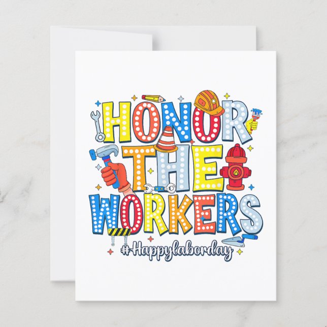 Honor The Workers Happy Labor Day (Front)