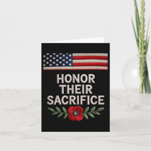 Honor Their Sacrifice With American Veterans On Me Card