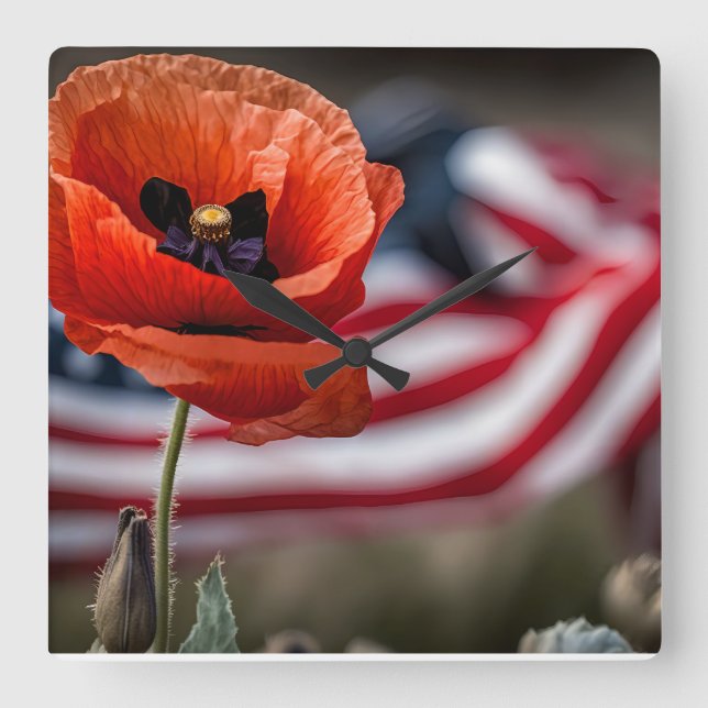 Honor those that gave all  square wall clock (Front)