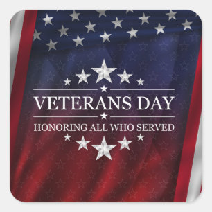 Honor those that served square sticker