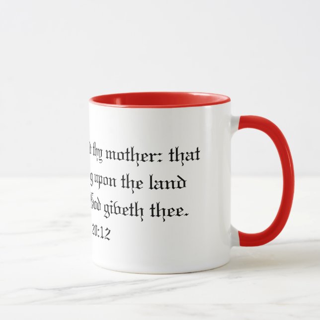 Honor Thy Father and Mother Mug (Right)