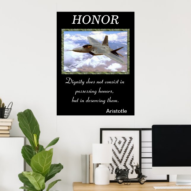 Honor Unites Military’s Determined and Brave Warri Poster (Home Office)