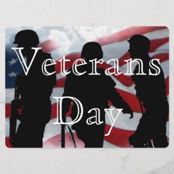 Honor Veterans Day  6.5" X 8.75" Invitation by ForEverProud at Zazzle