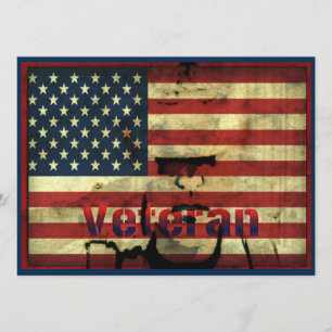 Honor Veterans Day 7.5" x 5.5 Invitation Card