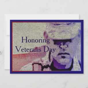 Honor Veterans Day 7.5" x 5.5 Invitation Card