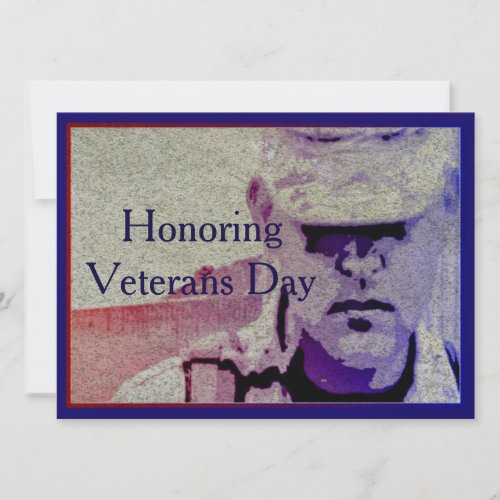 Honor Veterans Day 7.5" x 5.5 Invitation Card Honor Veterans Day 7.5" x 5.5 Invitation Card