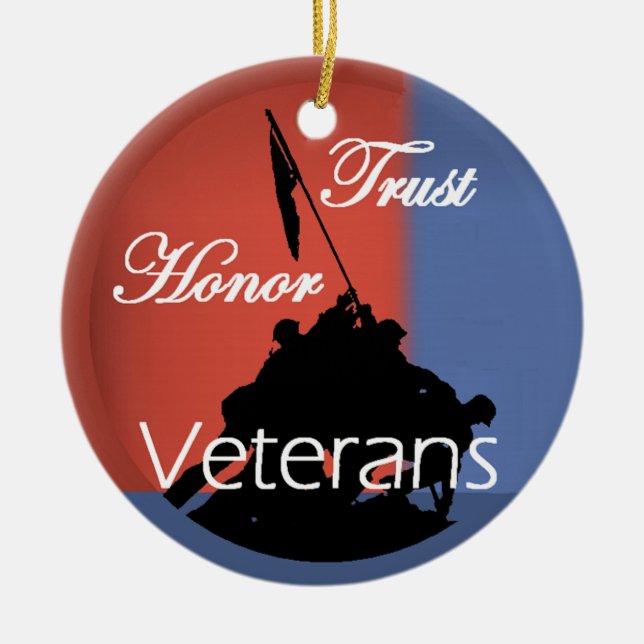 Honor Veterans Ornament (Front)