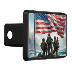 Honor Veterans Watercolor 2-Inch Hitch Cover