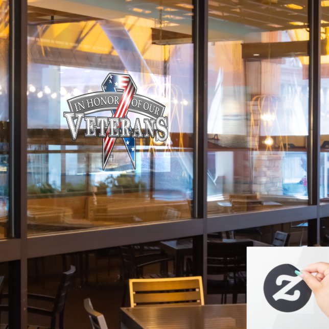 Honor Veterans Window Cling (Restaurant Window)