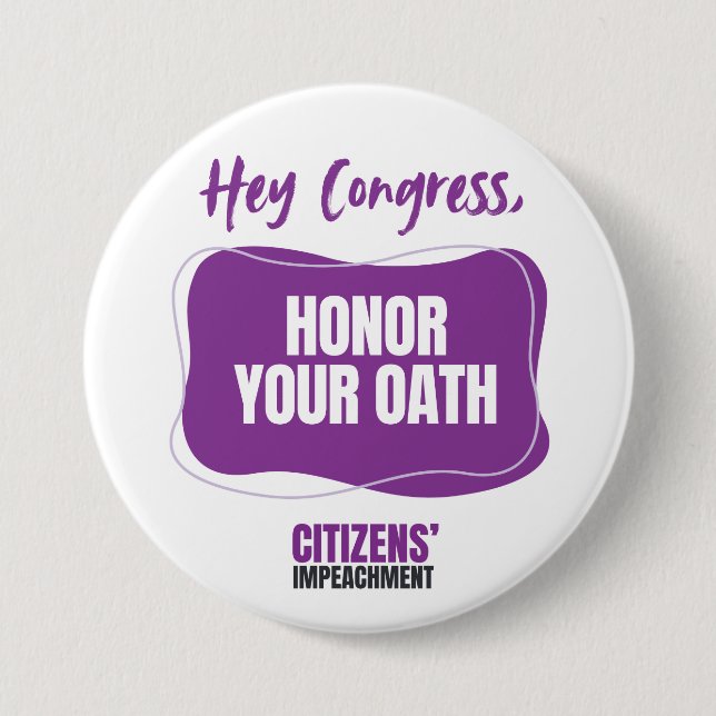 Honor Your Oath Button (Front)