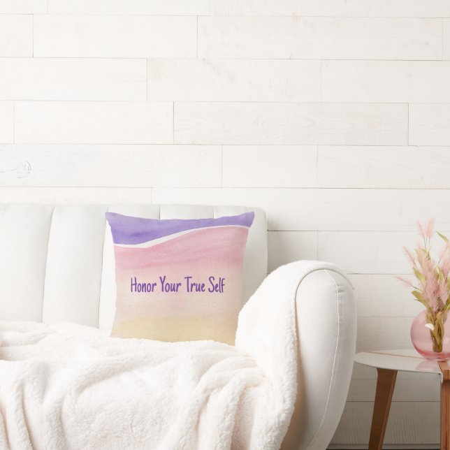 Honor Your True Self Throw Pillow (Couch)