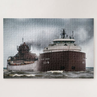 Honorable James L Oberstar Ship on Lake Superior Jigsaw Puzzle