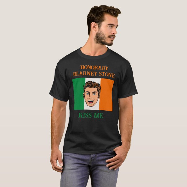 HONORARY BLARNEY STONE LAD KISS ME T-Shirt (Front Full)