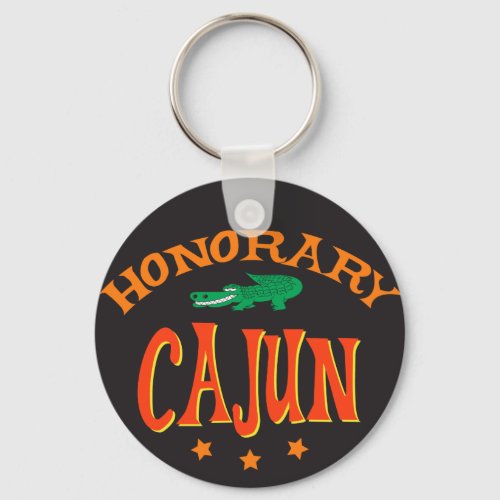 Honorary Cajun with Funny Alligator Keychain