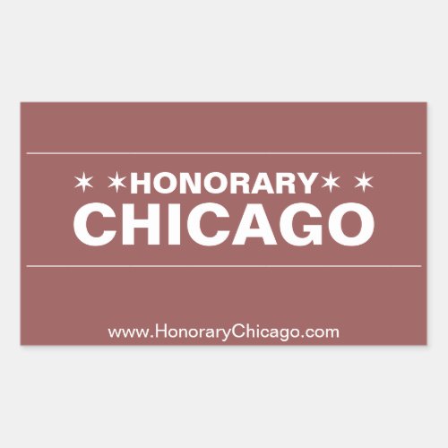 Honorary Chicago brown street sign sticker