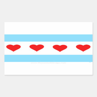Honorary Chicago Heart Flag Stickers