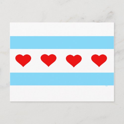 Honorary Chicago Hearts and Stripes Forever card