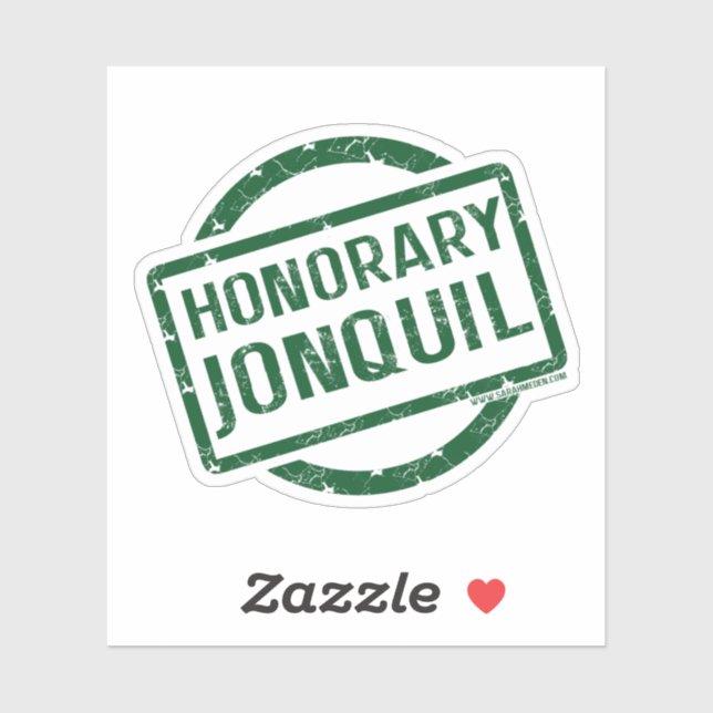 "Honorary Jonquil" sticker, green Sticker (Sheet)