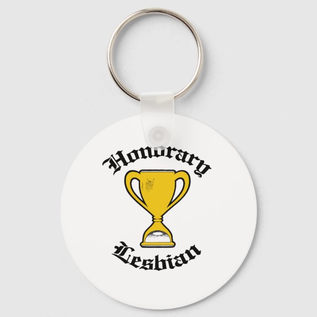 HONORARY LESBIAN -.png Keychain (Front)