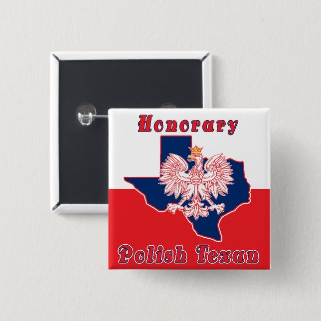 Honorary Polish Texan Button (Front & Back)