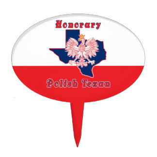 Honorary Polish Texan Cake Topper