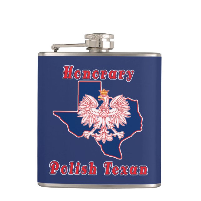 Honorary Polish Texan Flask (Front)