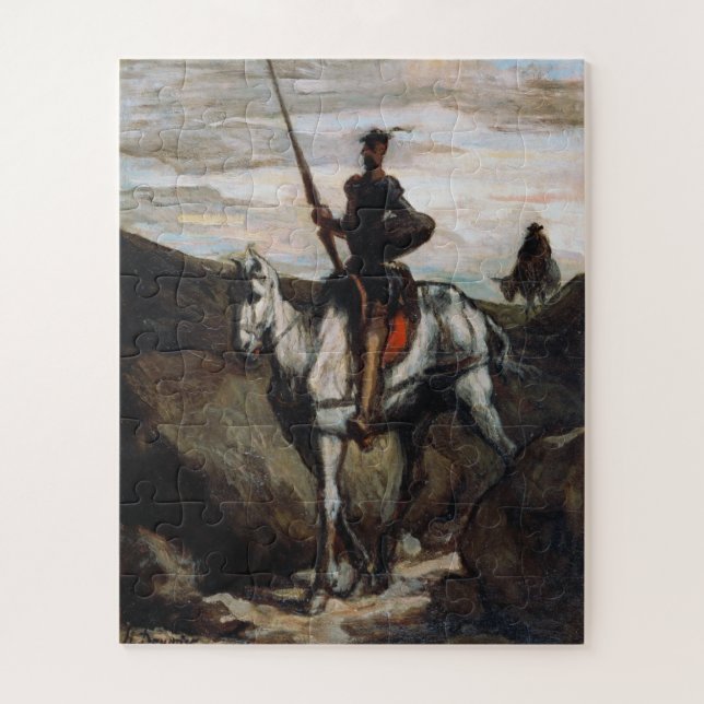 Honore Daumier - Don Quixote In The Mountains Jigsaw Puzzle (Vertical)