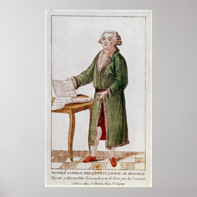 Honore Gabriel Riqueti Mirabeau Poster (Front)